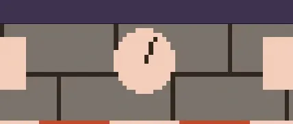 GIF of the clock in the game, showing the pointer line