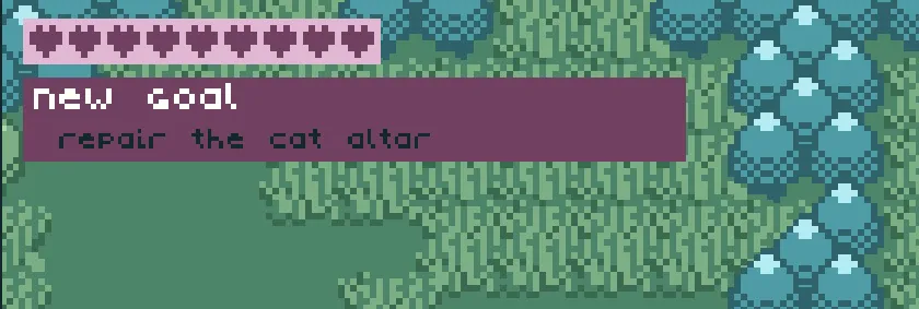 Screenshot: New goal popup